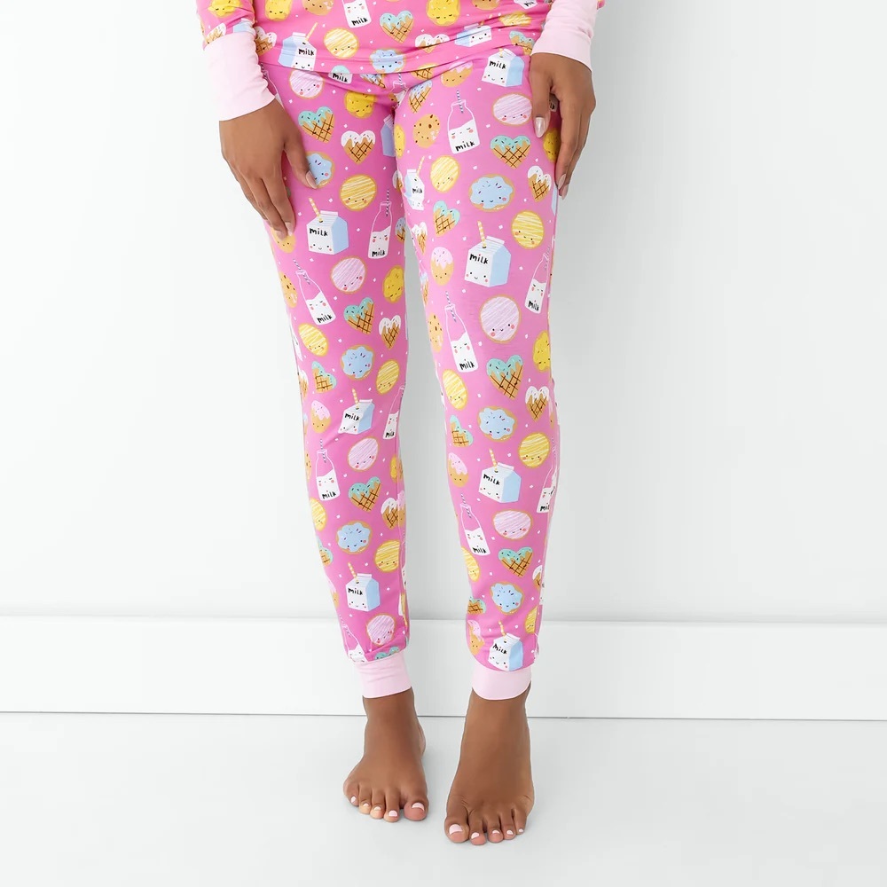 Little Sleepies Cookies & Milk Pajama Pants, Bamboo Size Small - Picture 2 of 9